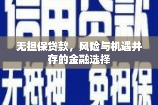 鹿草无担保贷款，风险与机遇并存的金融选择