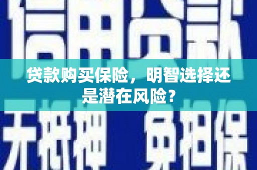鹿草贷款购买保险，明智选择还是潜在风险？