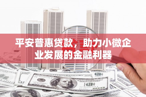 鹿草平安普惠贷款，助力小微企业发展的金融利器