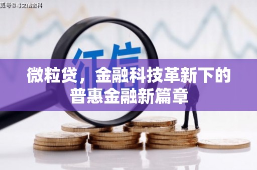 鹿草微粒贷，金融科技革新下的普惠金融新篇章