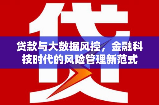 鹿草贷款与大数据风控，金融科技时代的风险管理新范式