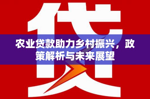 鹿草农业贷款助力乡村振兴，政策解析与未来展望