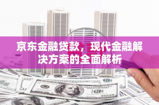 鹿草京东金融贷款，现代金融解决方案的全面解析