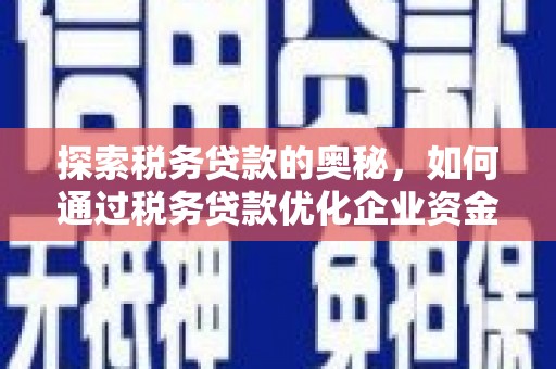 鹿草探索税务贷款的奥秘，如何通过税务贷款优化企业资金流