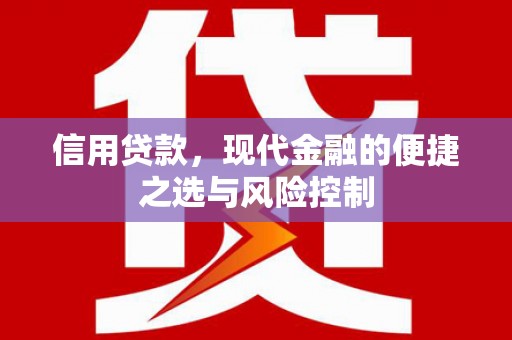 鹿草信用贷款，现代金融的便捷之选与风险控制