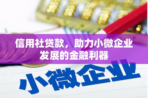 鹿草信用社贷款，助力小微企业发展的金融利器