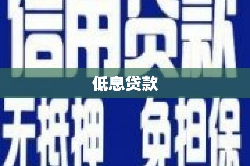 鹿草低息贷款