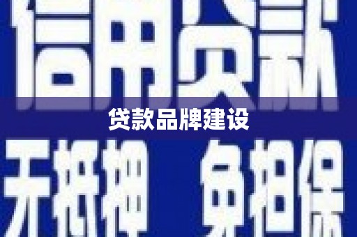 鹿草贷款品牌建设