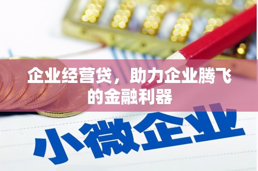 鹿草企业经营贷，助力企业腾飞的金融利器