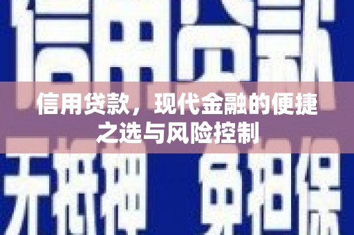 鹿草信用贷款，现代金融的便捷之选与风险控制