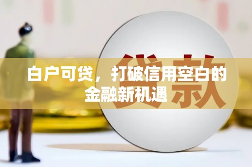 鹿草白户可贷，打破信用空白的金融新机遇