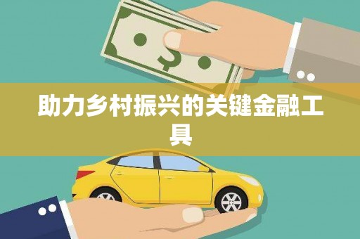 鹿草助力乡村振兴的关键金融工具