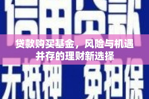 鹿草贷款购买基金，风险与机遇并存的理财新选择