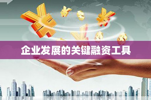 鹿草企业发展的关键融资工具