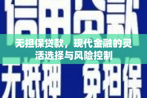 鹿草无担保贷款，现代金融的灵活选择与风险控制