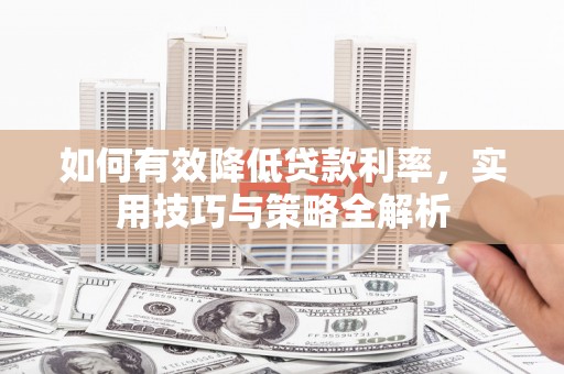 鹿草如何有效降低贷款利率，实用技巧与策略全解析